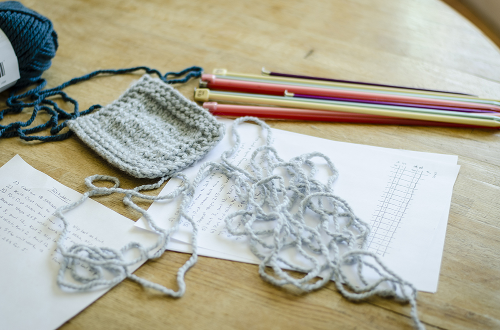 f4 knitting, from session exploring fiber, photo by Jim O'Donnell