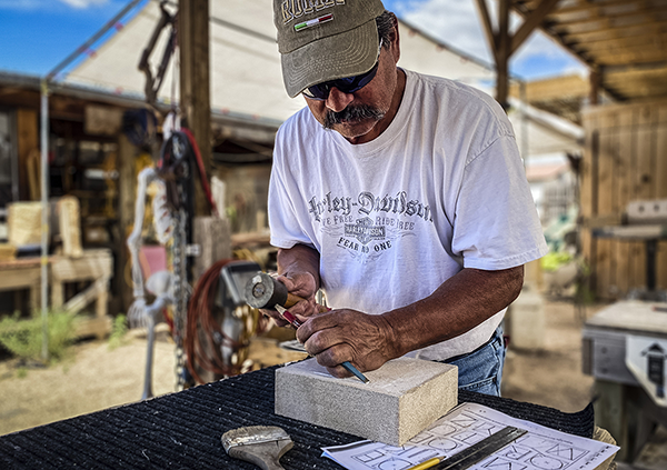 s1 from session exploring stone carving, photo by Jim O'Donnell
