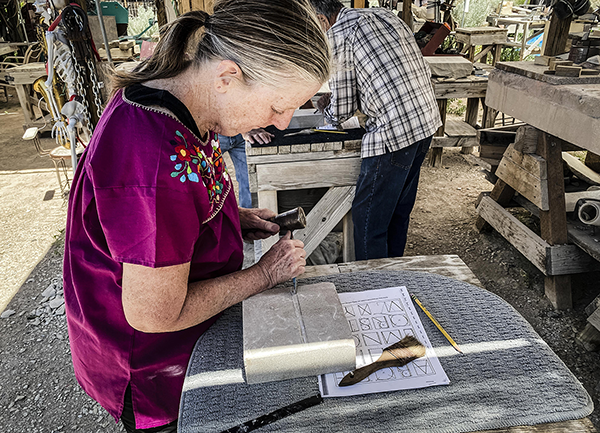 s3 from session exploring stone carving, photo by Jim O'Donnell