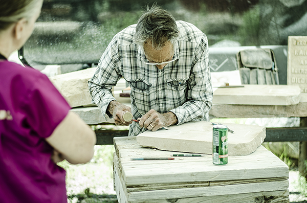 s9 from session exploring stone carving, photo by Jim O'Donnell